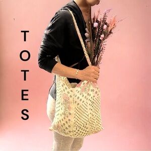 Free people fabric tote bags. New never used.